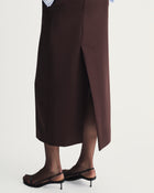 Nadia Skirt in Brown Virgin Wool