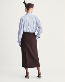 Nadia Skirt in Brown Virgin Wool