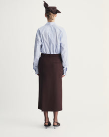 Nadia Skirt in Brown Virgin Wool