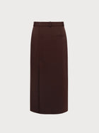 Nadia Skirt in Brown Virgin Wool