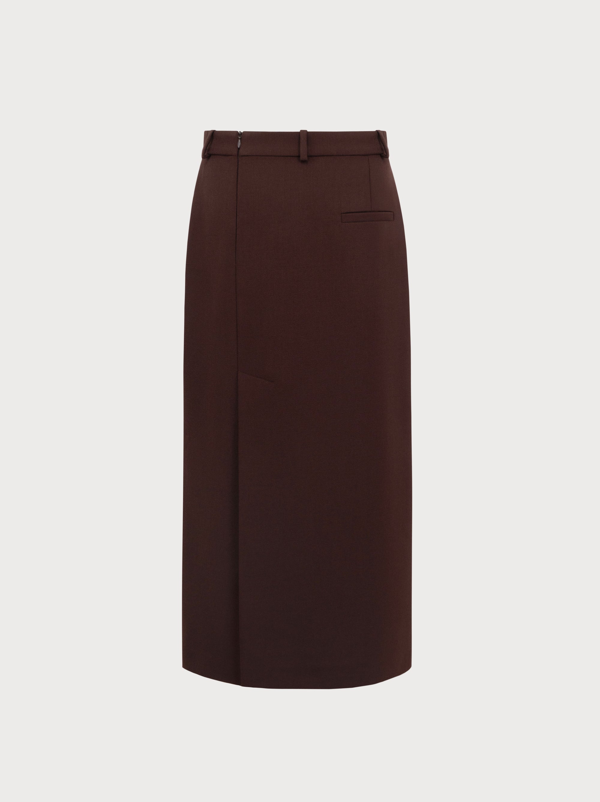 Nadia Skirt in Brown Virgin Wool