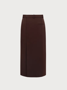 Nadia Skirt in Brown Virgin Wool