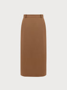 Nadia Skirt in Camel Merino Wool