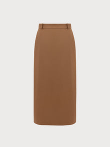 Nadia Skirt in Camel Merino Wool
