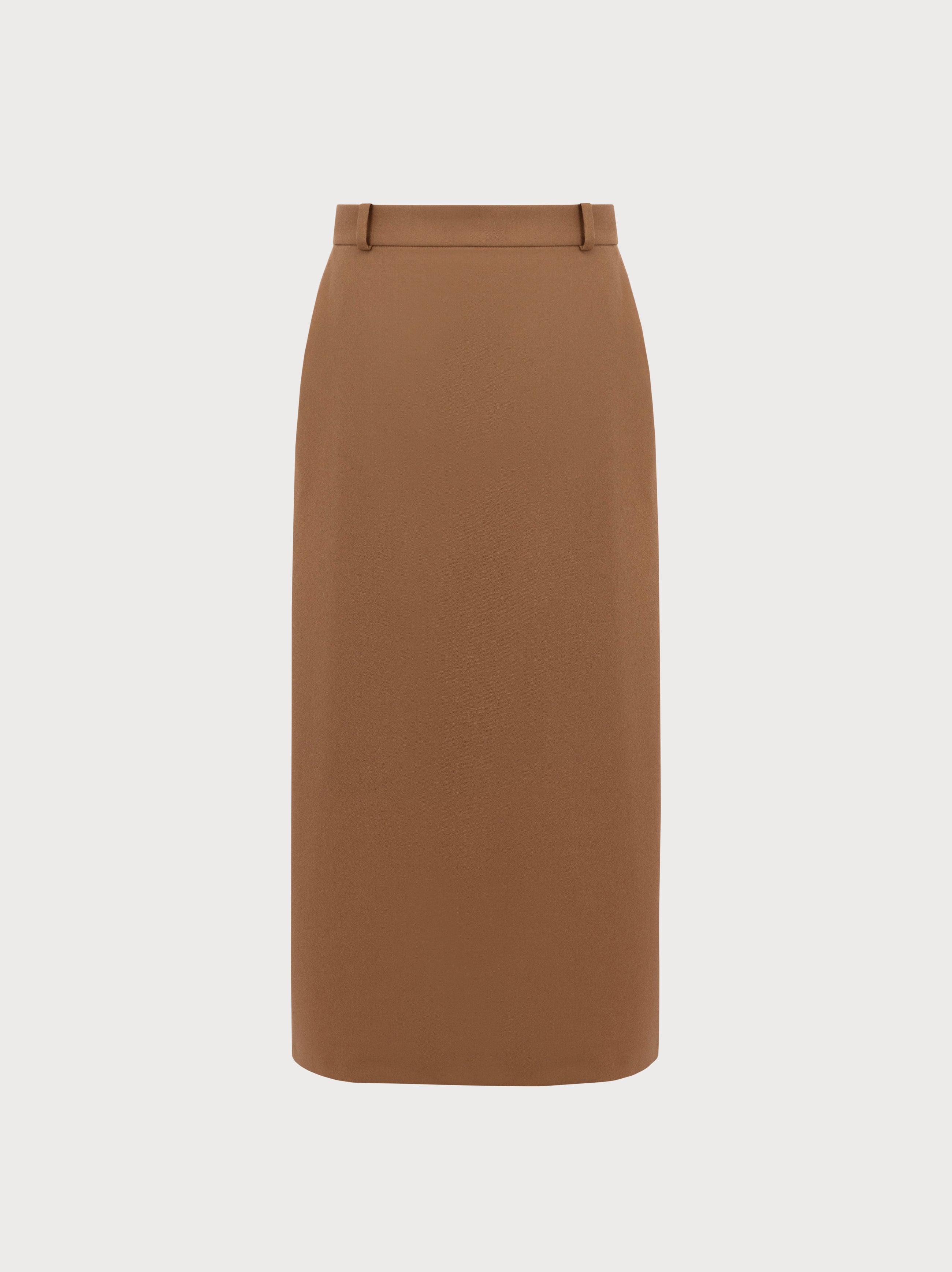 Nadia Skirt in Camel Merino Wool