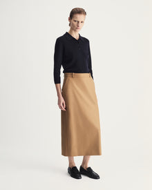 Nadia Skirt in Camel Merino Wool