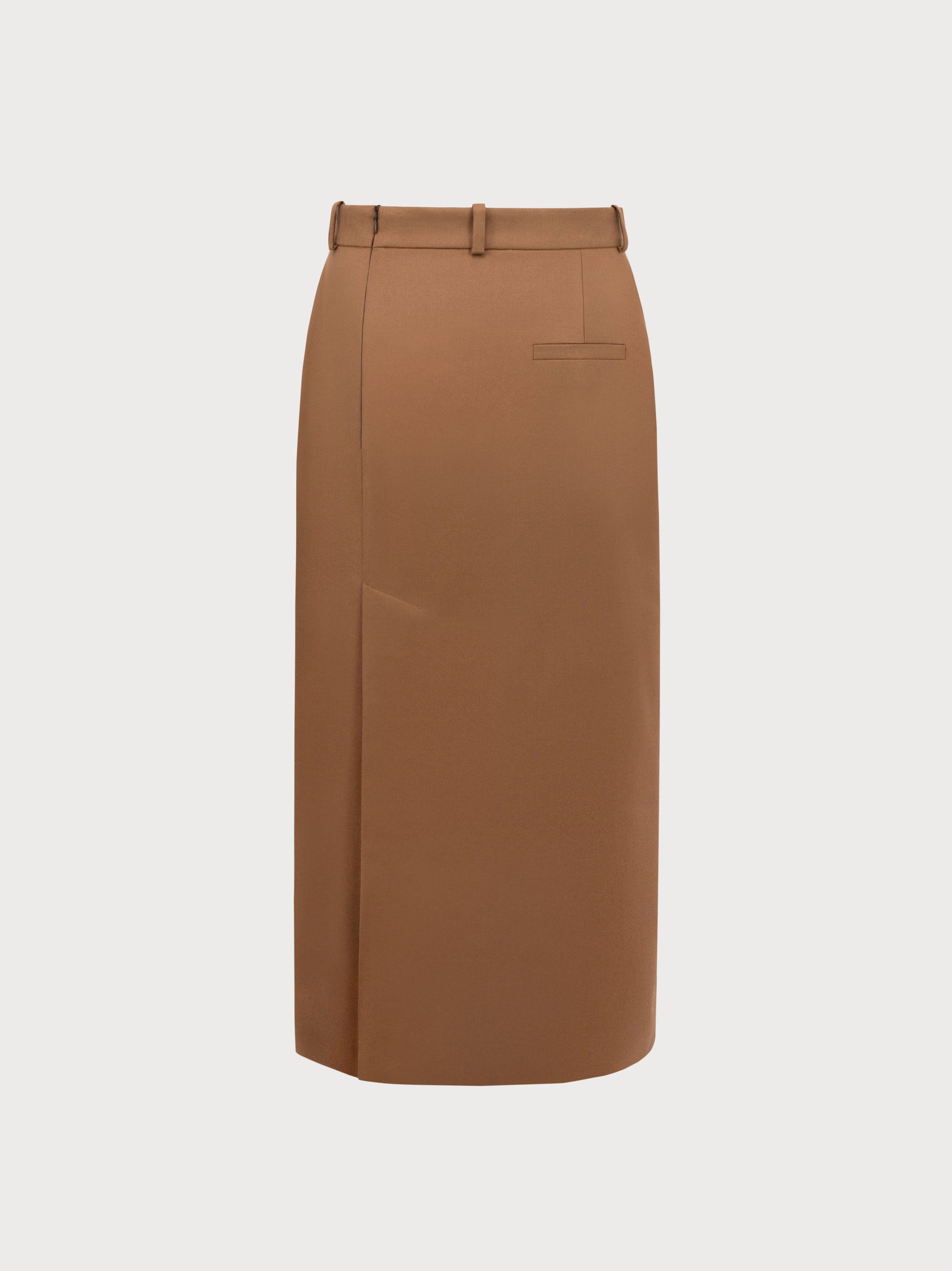 Nadia Skirt in Camel Merino Wool