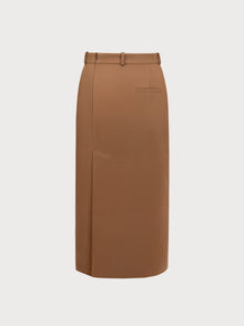 Nadia Skirt in Camel Merino Wool