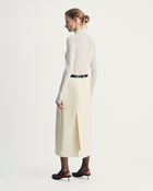 Nadia Skirt in Ivory Virgin Wool