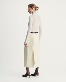 Nadia Skirt in Ivory Virgin Wool