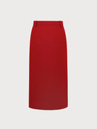 Nadia Skirt in Red Virgin Wool