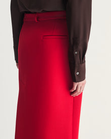 Nadia Skirt in Red Virgin Wool