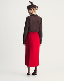 Nadia Skirt in Red Virgin Wool