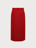 Nadia Skirt in Red Virgin Wool