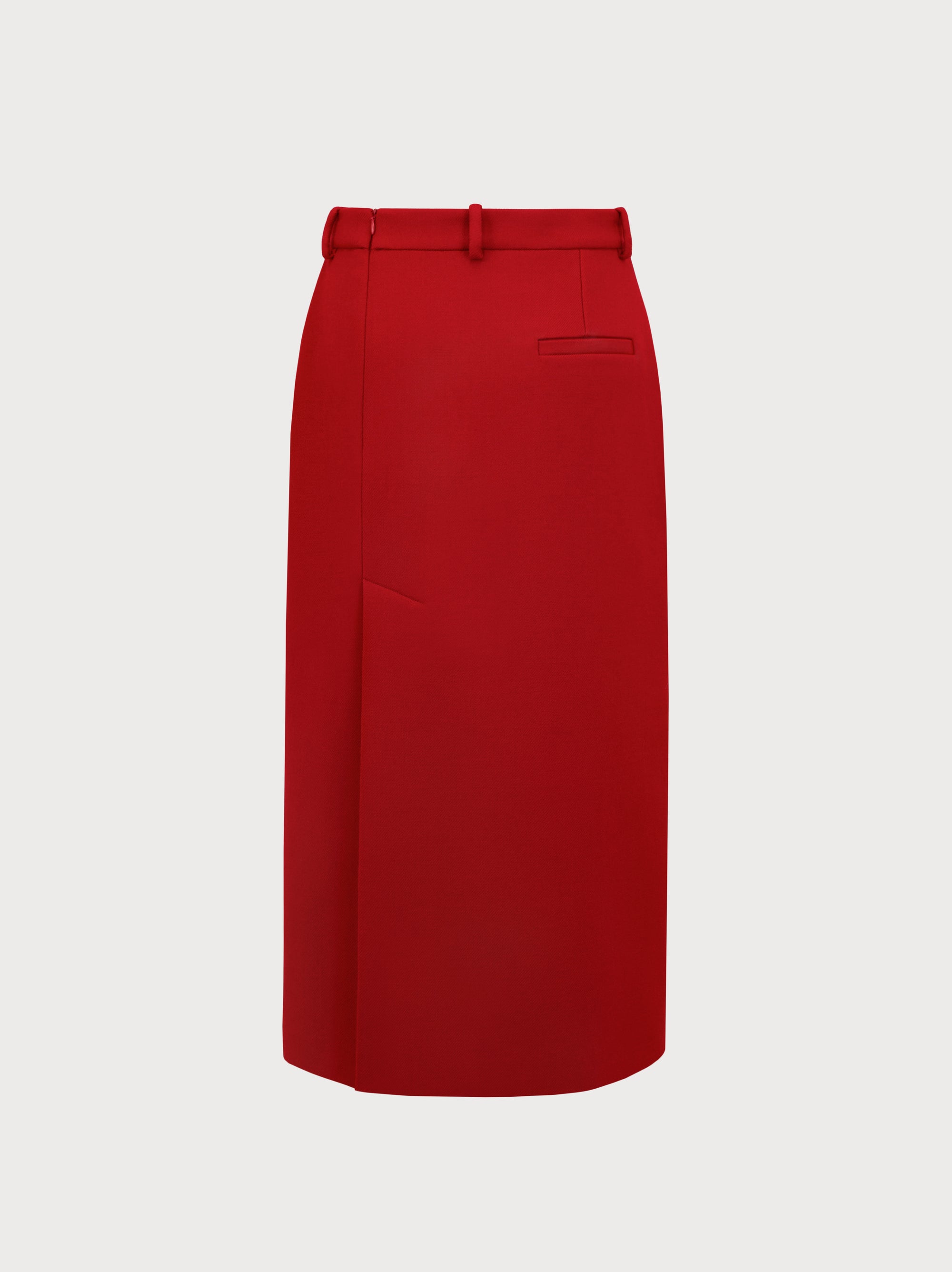 Nadia Skirt in Red Virgin Wool
