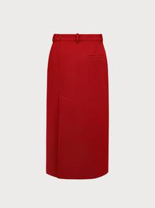 Nadia Skirt in Red Virgin Wool