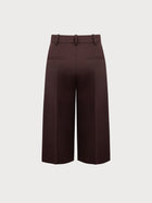 Brown wide-leg pants on a white background