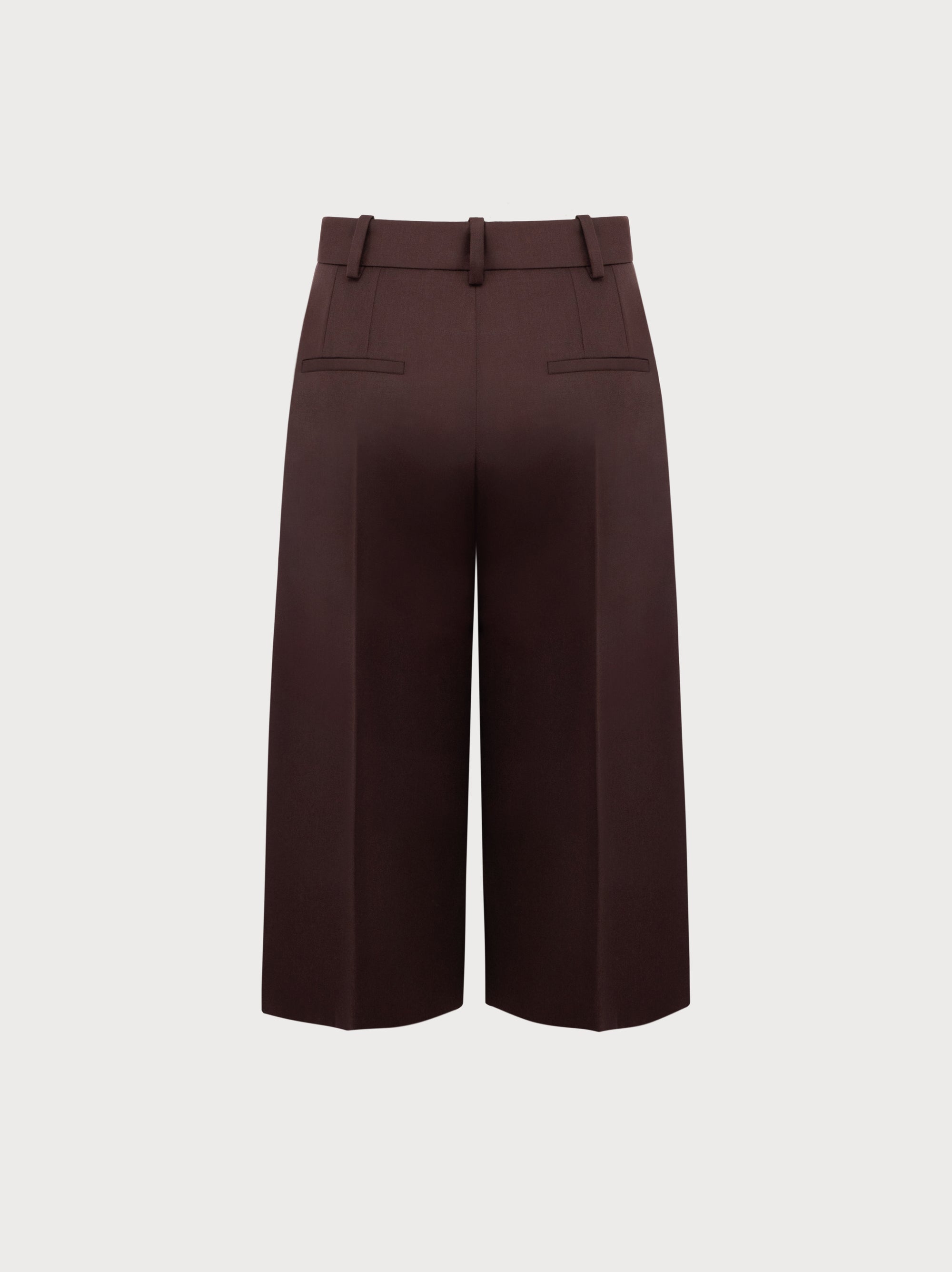 Brown wide-leg pants on a white background