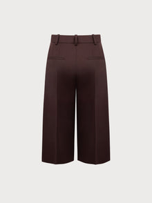 Brown wide-leg pants on a white background