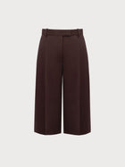 Brown wide-leg pants on a white background