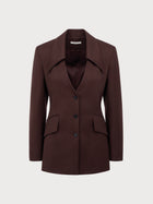 Brown jacket on a light gray background