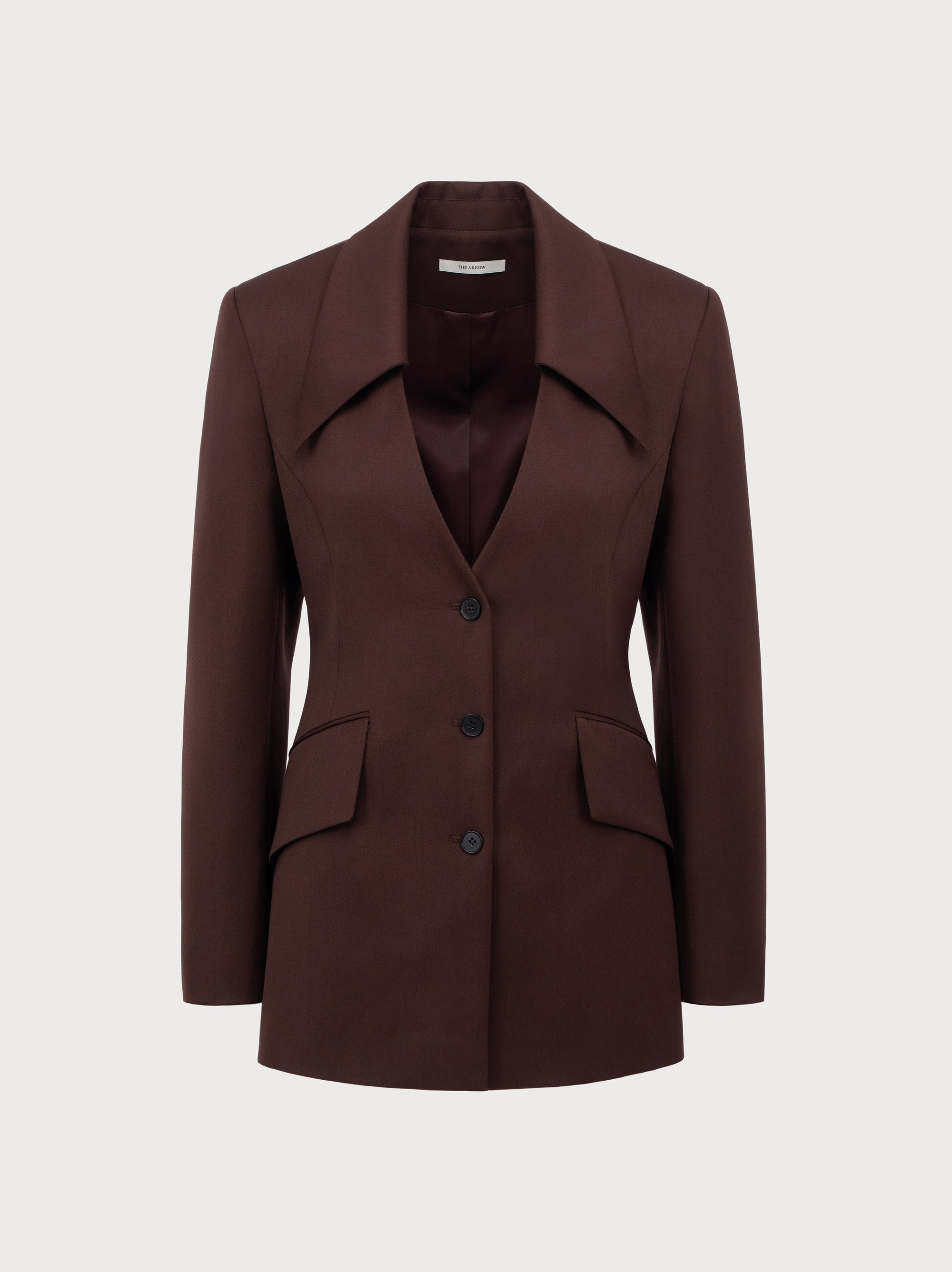 Brown jacket on a light gray background