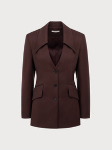 Brown jacket on a light gray background