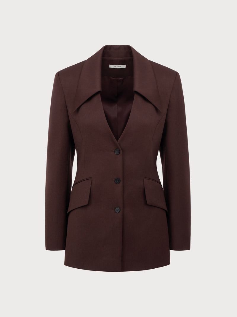 Brown jacket on a light gray background