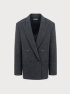Olivia Blazer in Grey Virgin Wool
