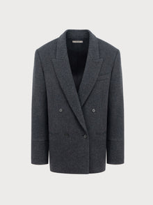 Olivia Blazer in Grey Virgin Wool