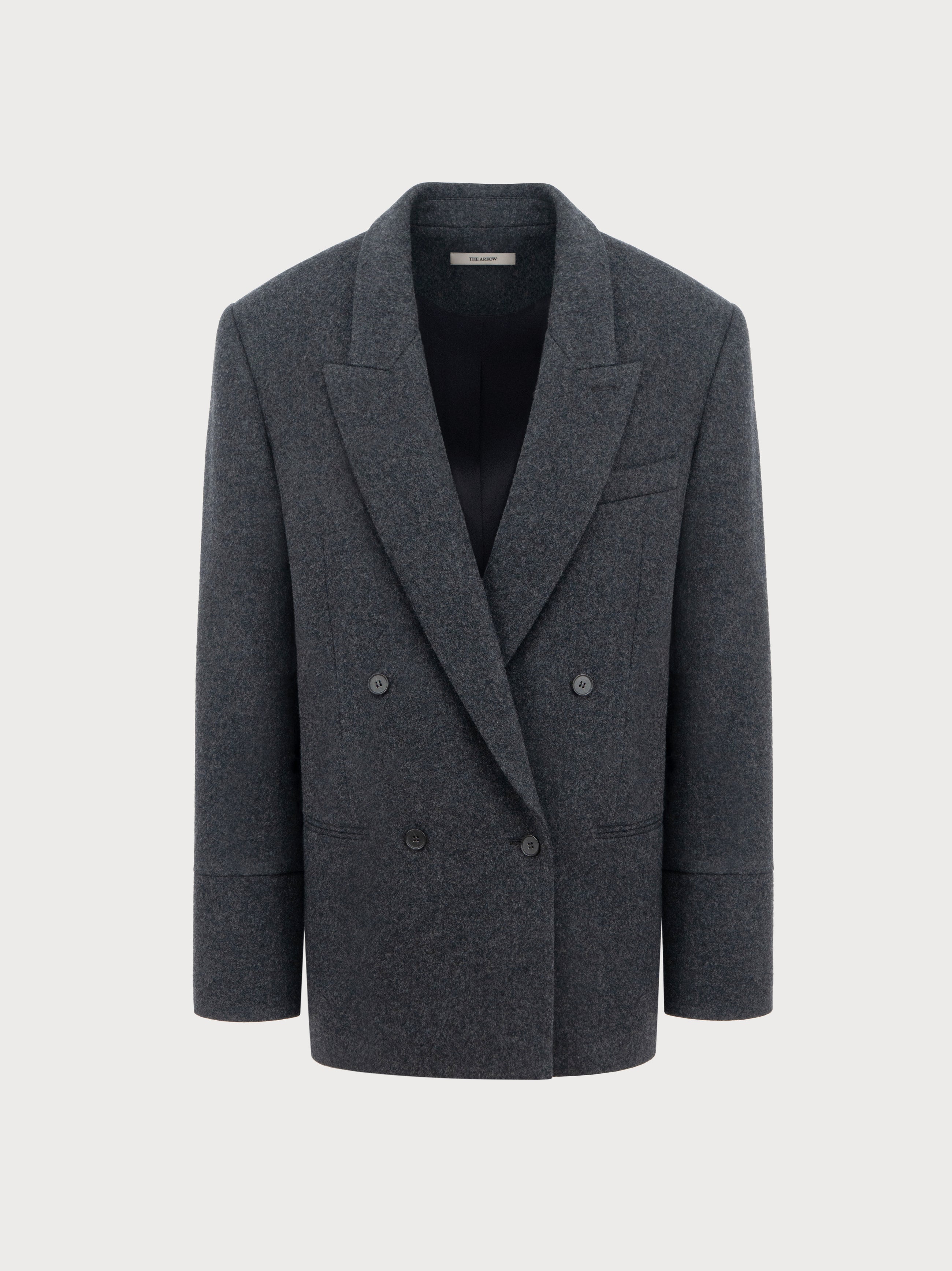 Olivia Blazer in Grey Virgin Wool