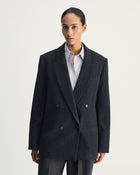 Olivia Blazer in Grey Virgin Wool