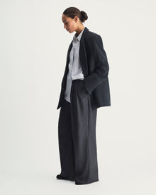Olivia Blazer in Grey Virgin Wool