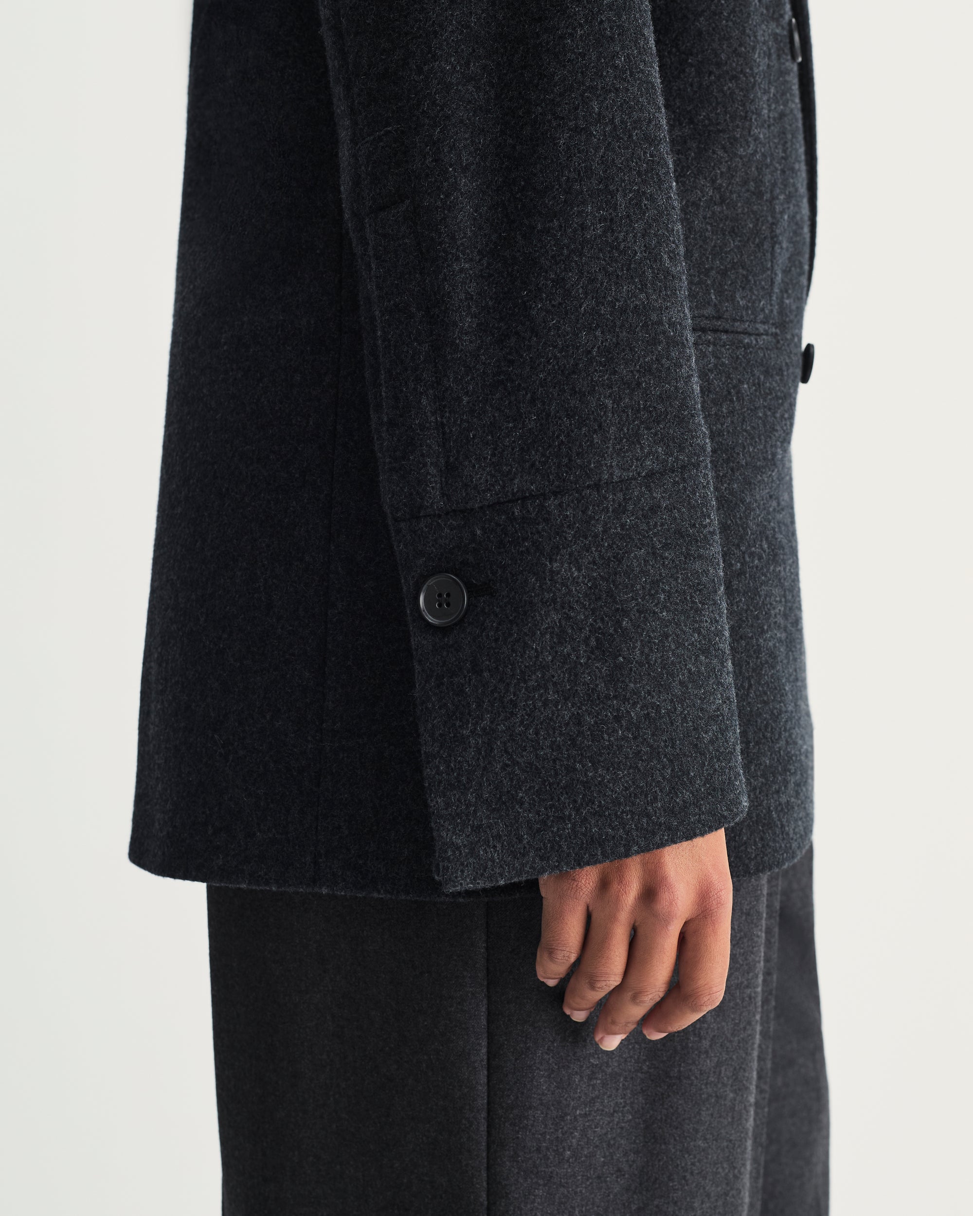 Olivia Blazer in Grey Virgin Wool