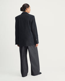 Olivia Blazer in Grey Virgin Wool