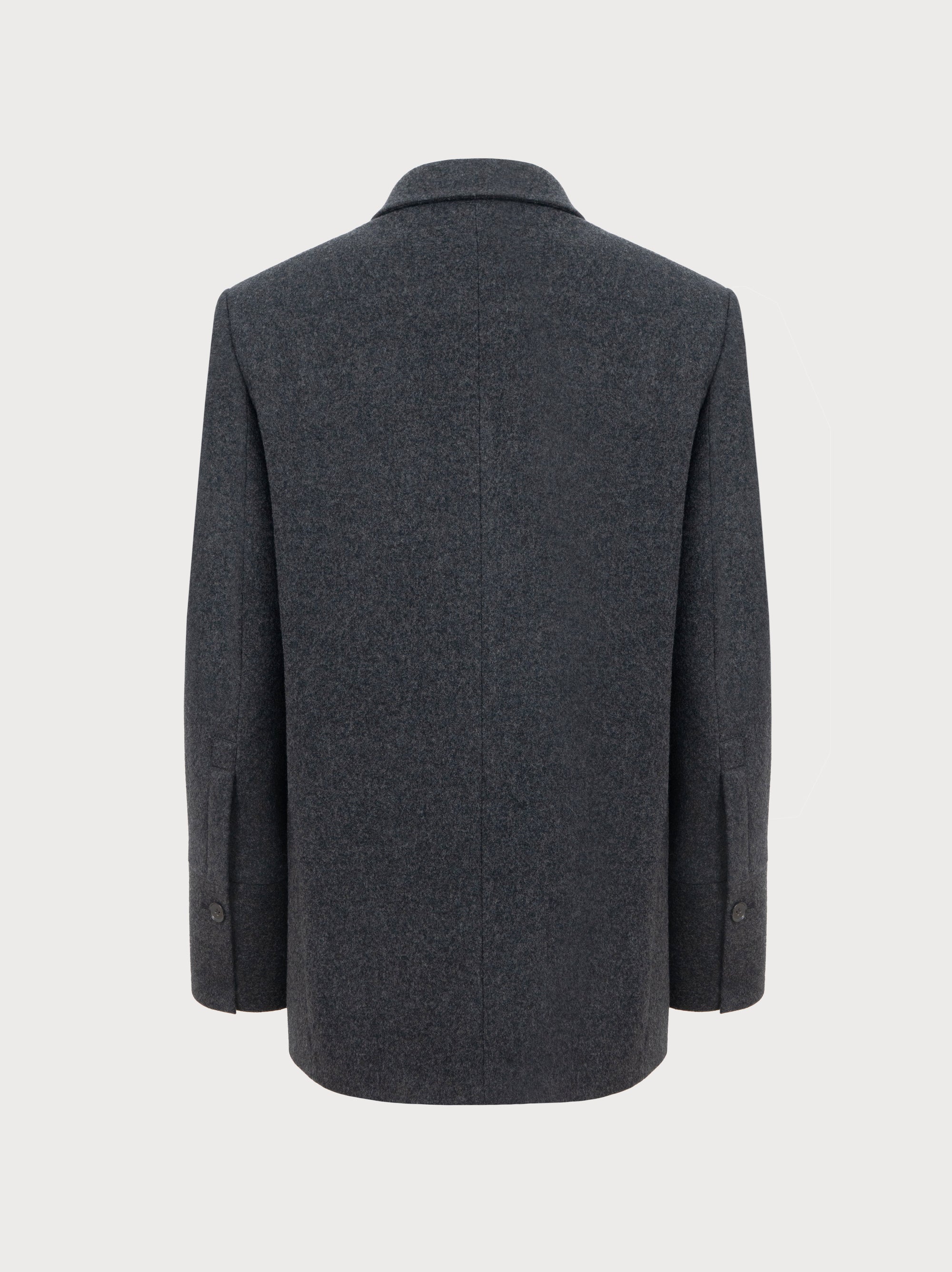 Olivia Blazer in Grey Virgin Wool