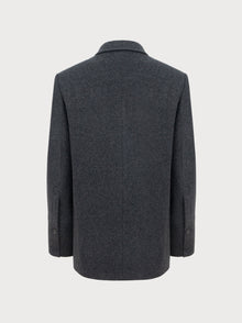 Olivia Blazer in Grey Virgin Wool