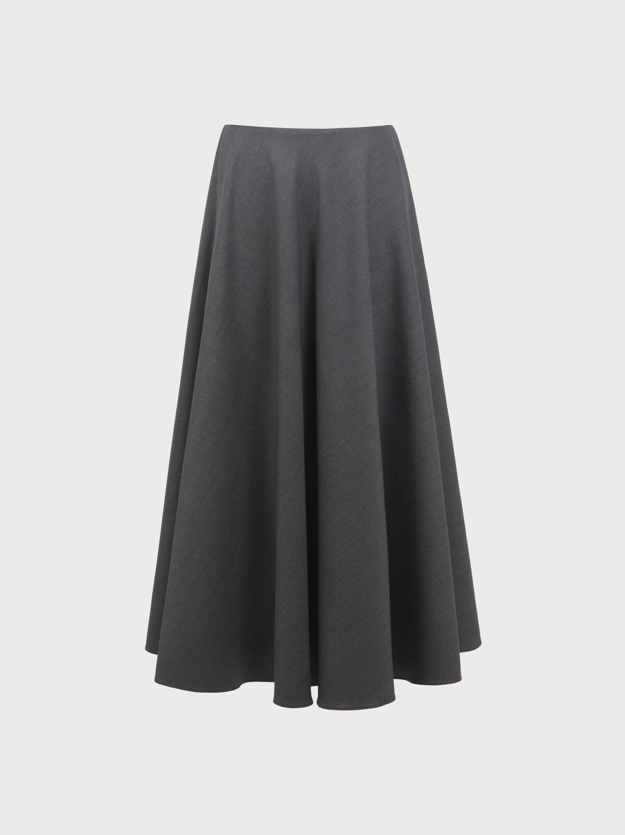 Paulina Skirt in Grey Virgin Wool
