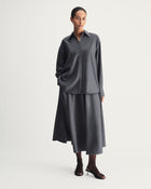Paulina Skirt in Grey Virgin Wool