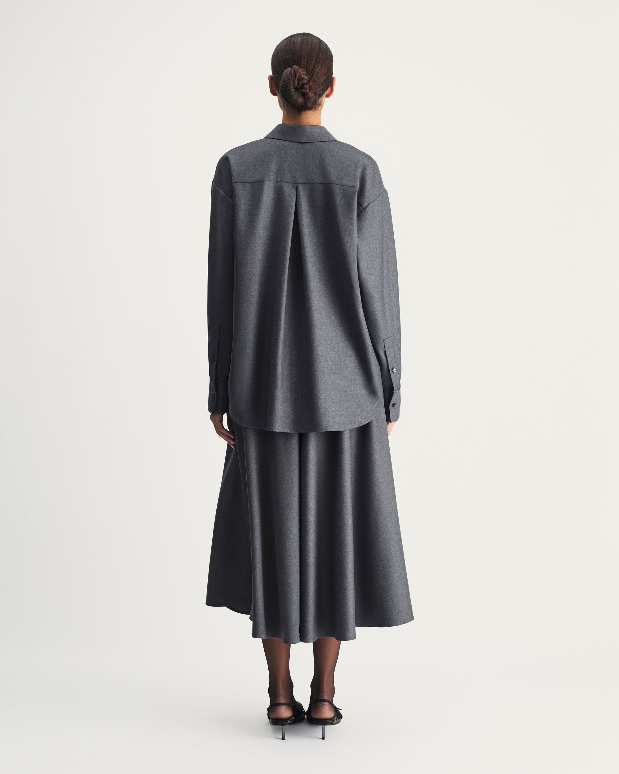 Paulina Skirt in Grey Virgin Wool