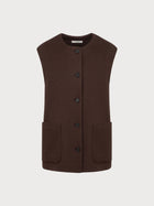 Remi Vest in Brown Virgin Wool