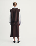 Remi Vest in Brown Virgin Wool