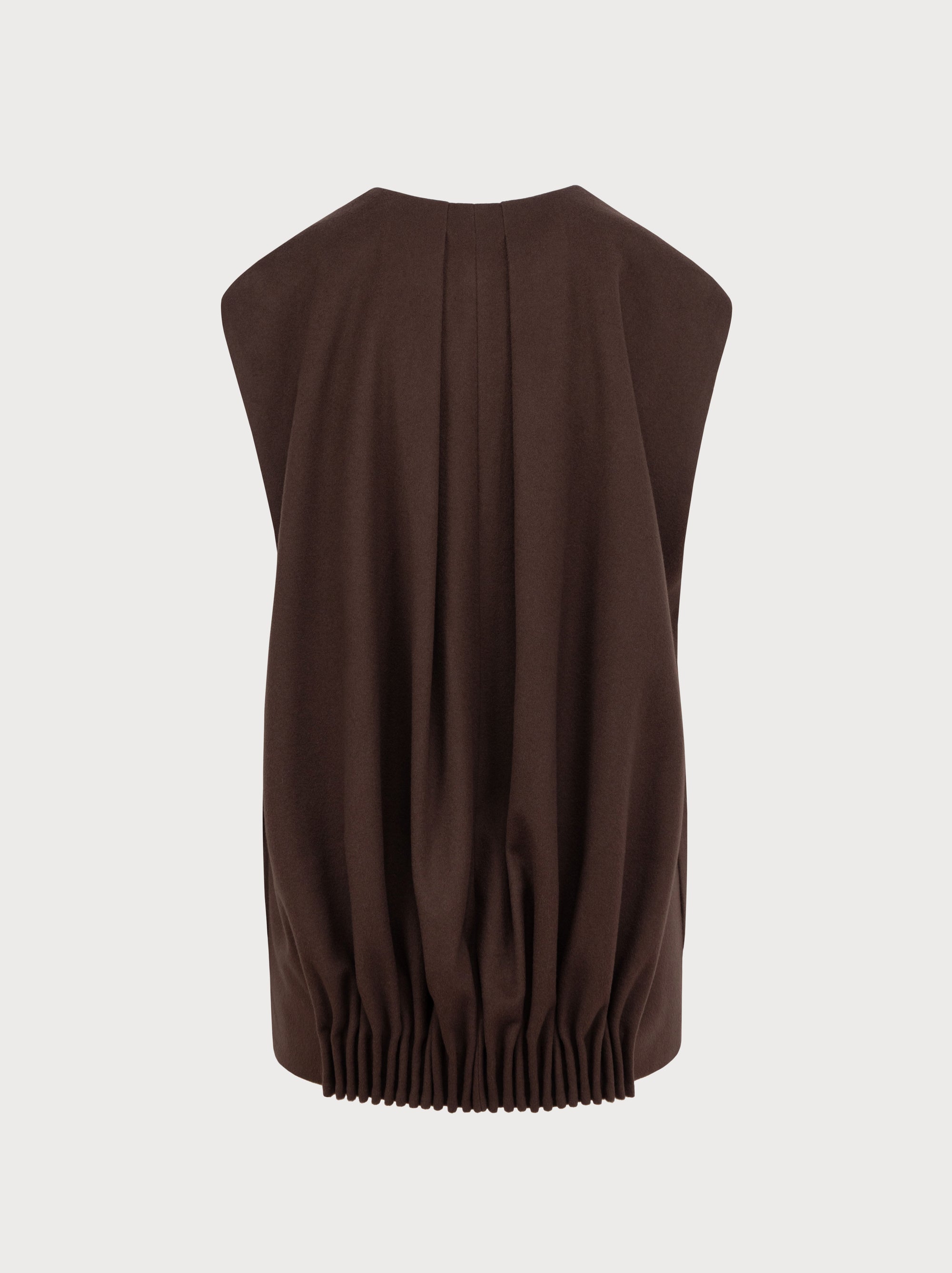 Remi Vest in Brown Virgin Wool