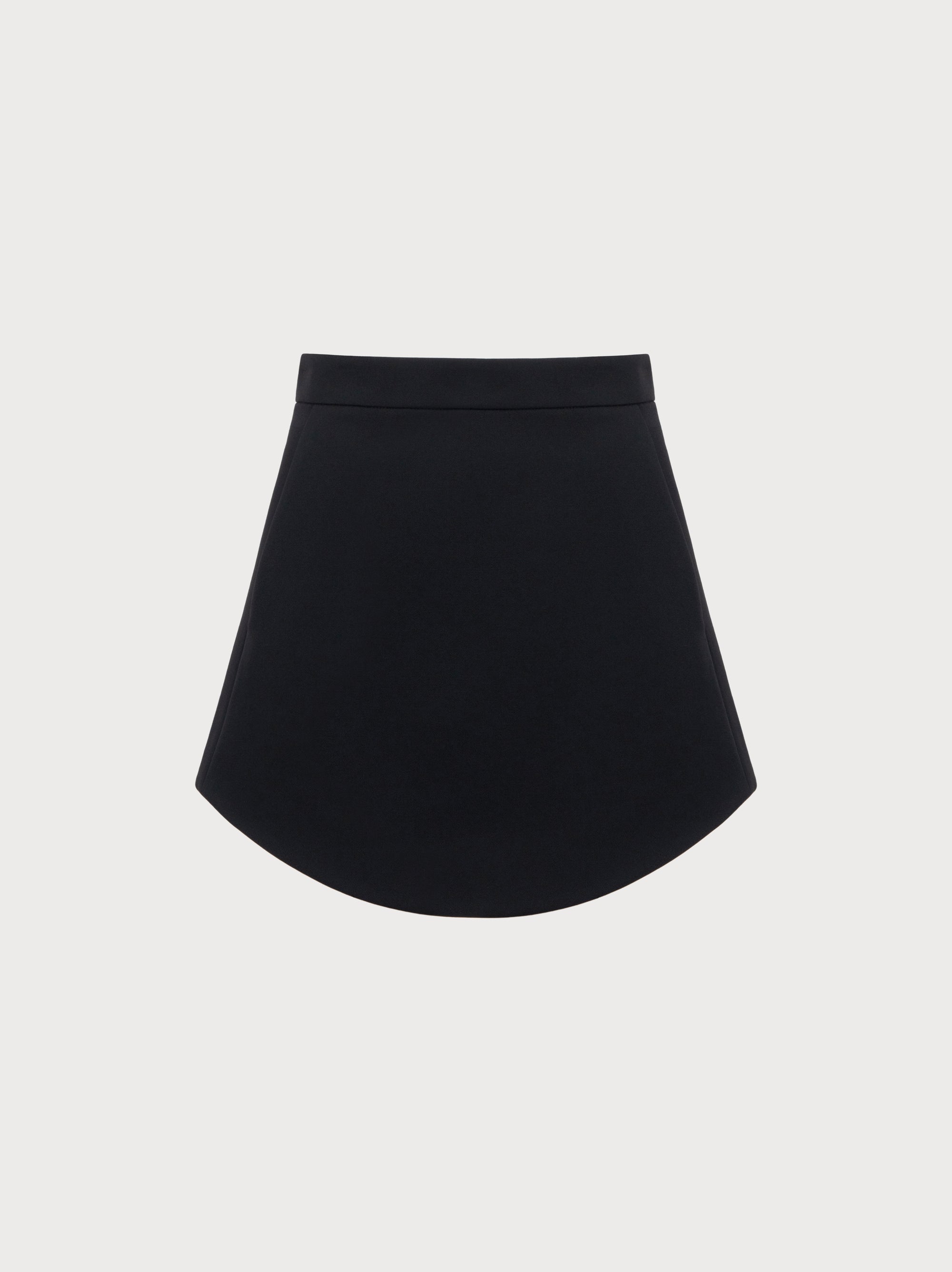 Black skirt on a light gray background