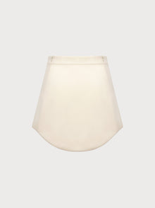 Ivory skirt on a light gray background