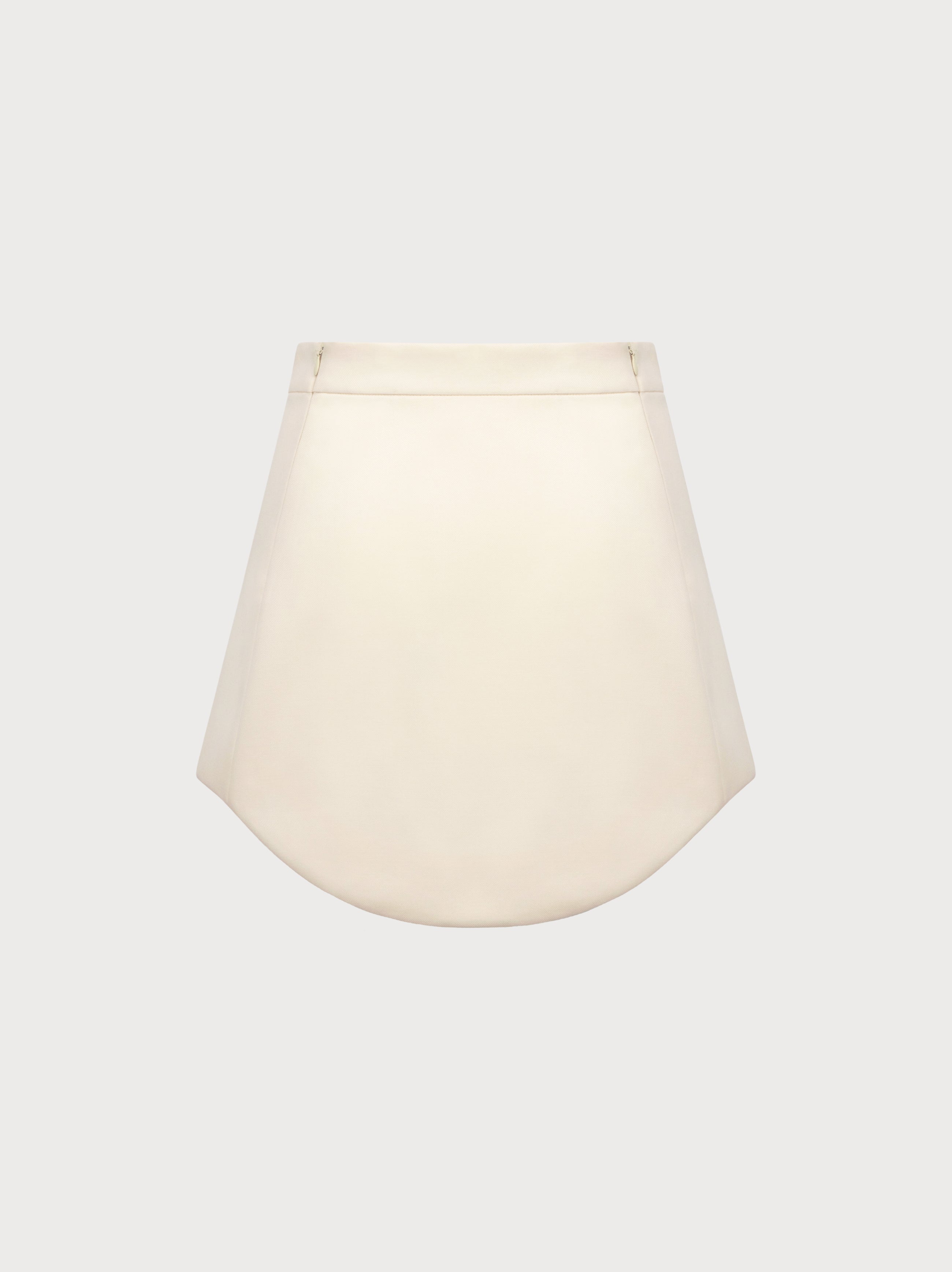 Ivory skirt on a light gray background