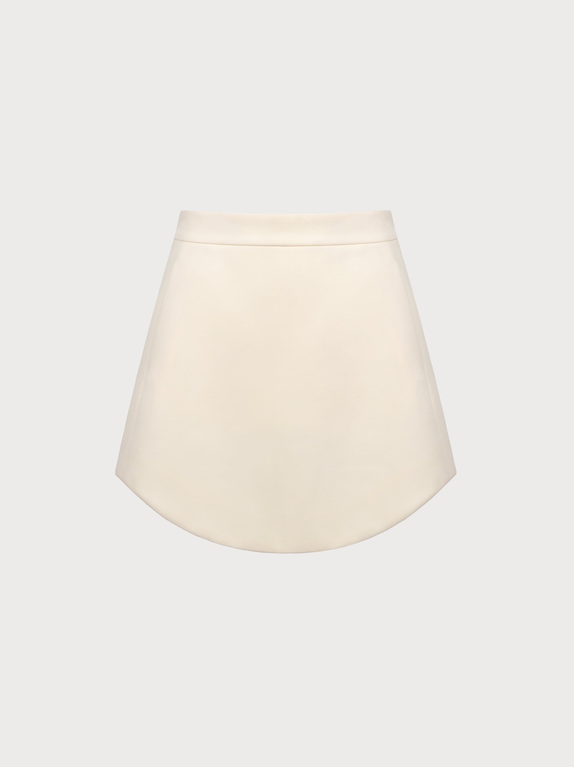 Ivory skirt on a white background