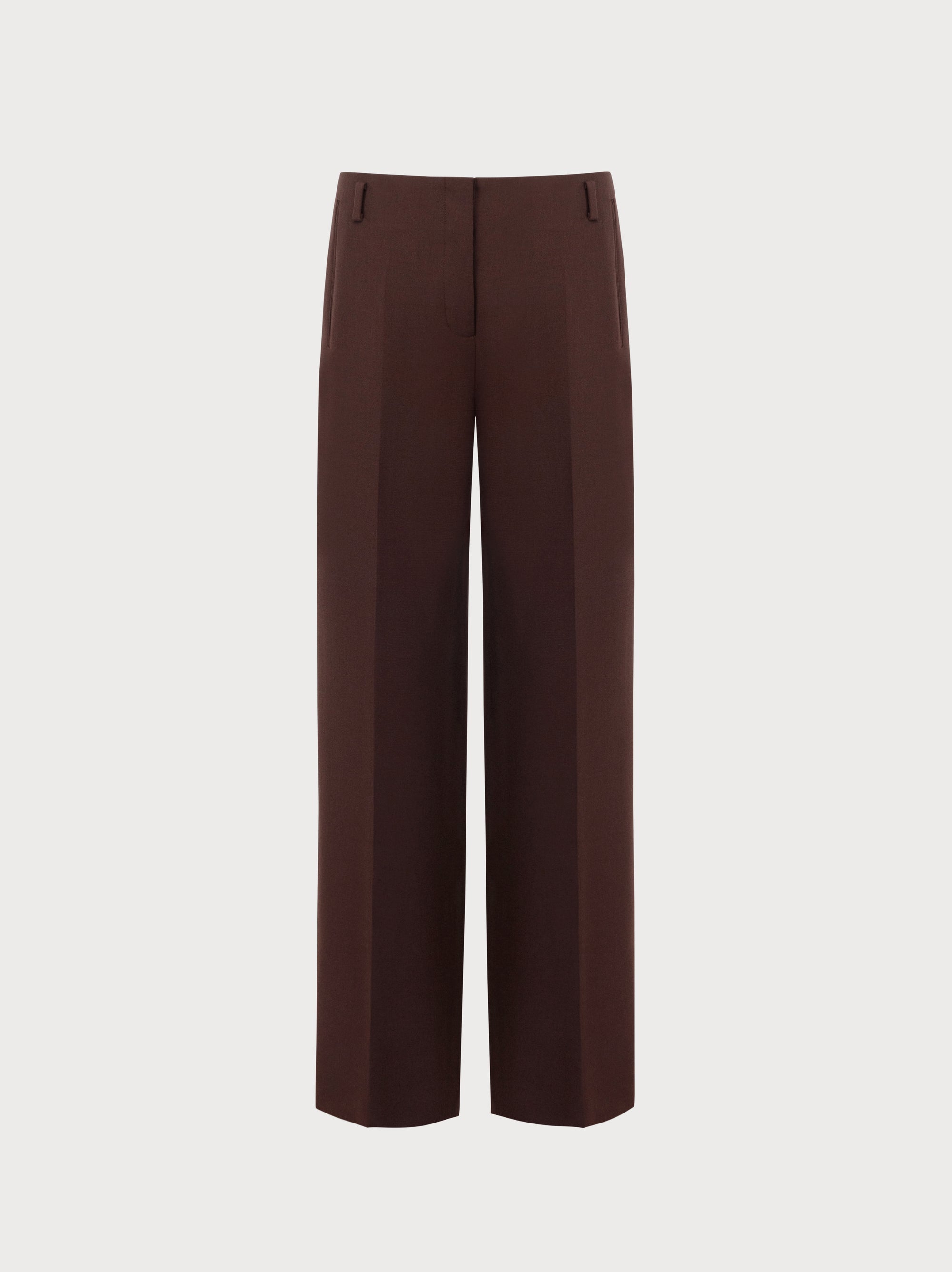 Serena Trousers in Brown Virgin Wool