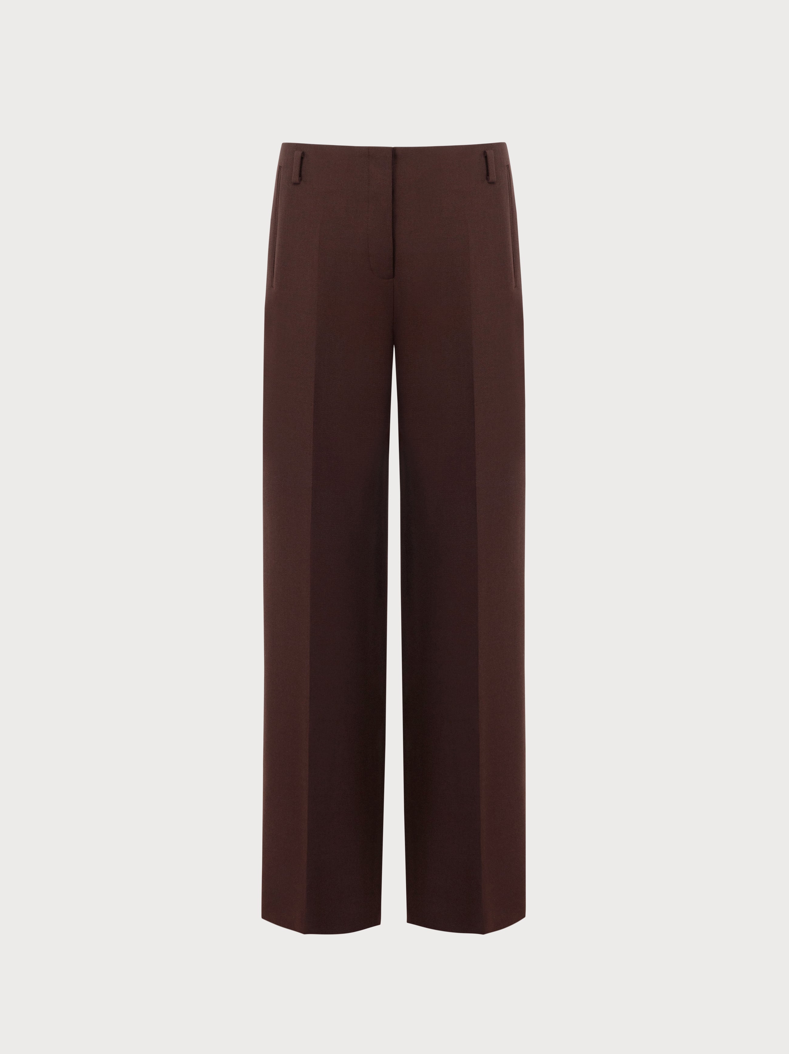 Serena Trousers in Brown Virgin Wool