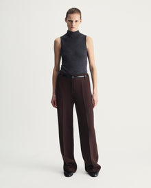 Serena Trousers in Brown Virgin Wool